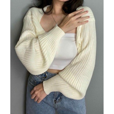 Liam Oversize Crop Cardigan / Bolero / Outer Knit Premium / Crop Cardi