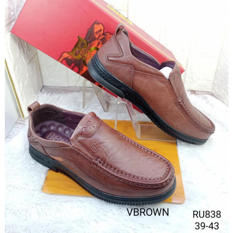 sepatu kulit asli pria body boss RU838