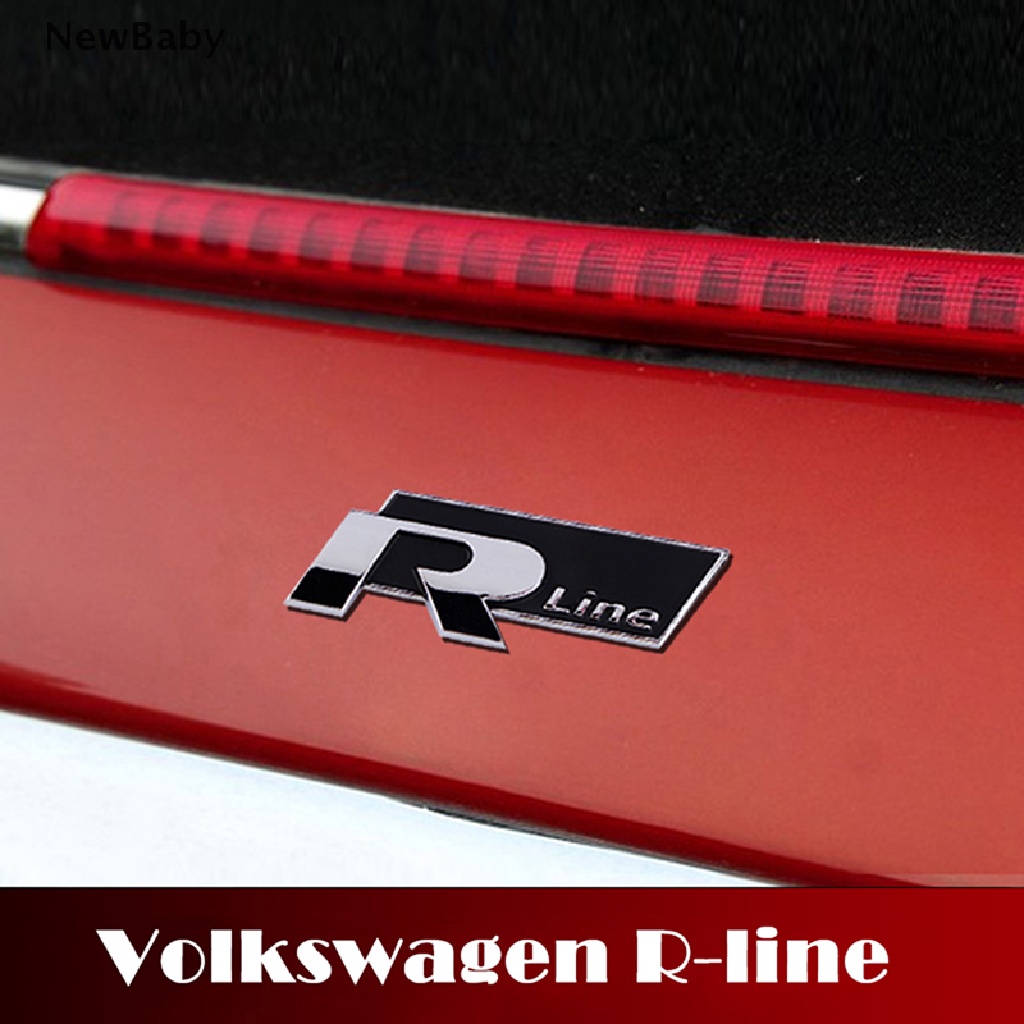 Stiker Emblem / Badge R-LINE Bahan Metal Untuk Bagasi Mobil VW CC GTI Passat