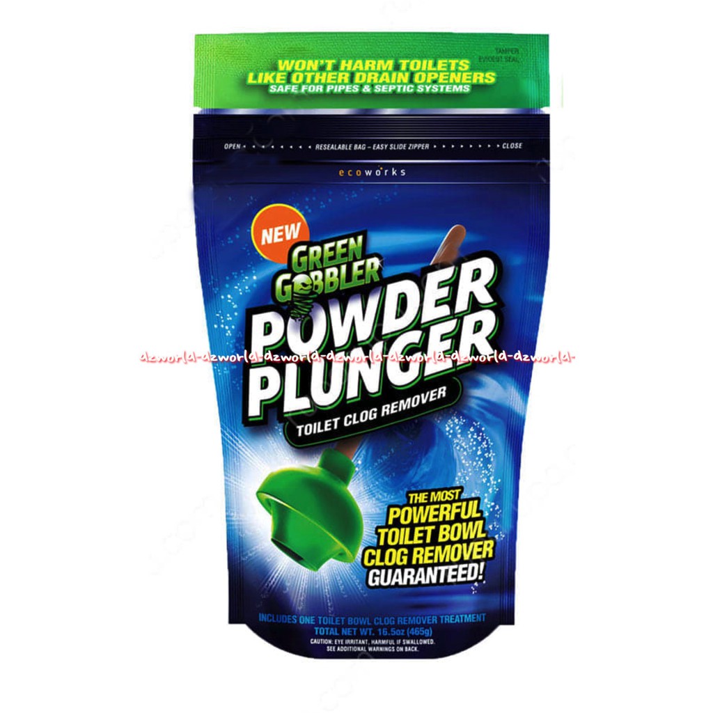 Green Gobbler Powder Plunger Toilet Remover 465gr Bubuk Penghancur Lemak Tersumbat Greengobbler