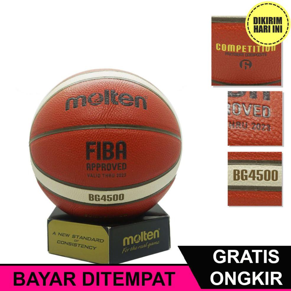 (BAYAR DITEMPAT) CE5305 BOLA BASKET MOLTEN B6G4500 ( INDOOR/OUTDOOR ) FIBA APPROVED ( 2019 )