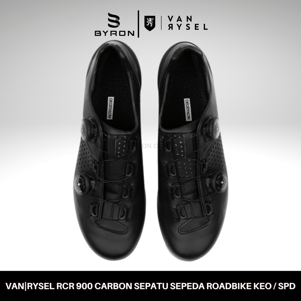 VANRYSEL Sepatu Sepeda Sol Carbon RCR900 Roadbike Cleat KEO LOOK / SPD