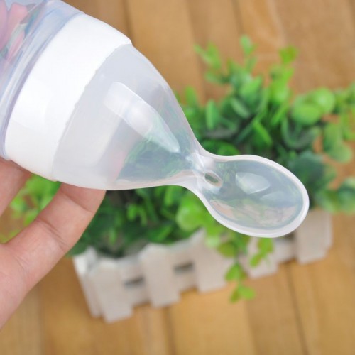 VnM003 | Botol Sendok Makan Bayi Silikon / Baby Spoon Feeder