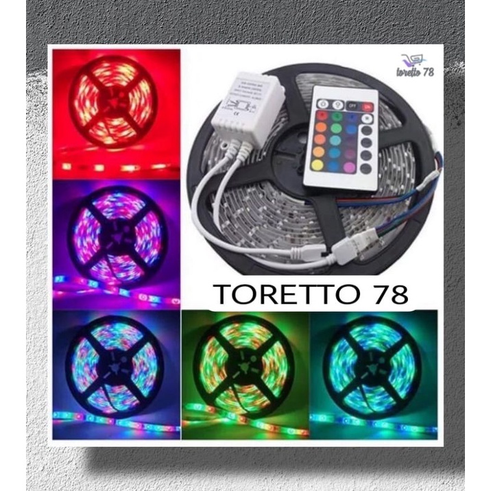 Lampu LED Strip RGB 3528 2835 Warna Warni IP44 5M AC 220V