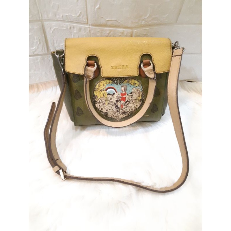 TAS BRERA ART FEVER PRELOVED SECOND HIJAU