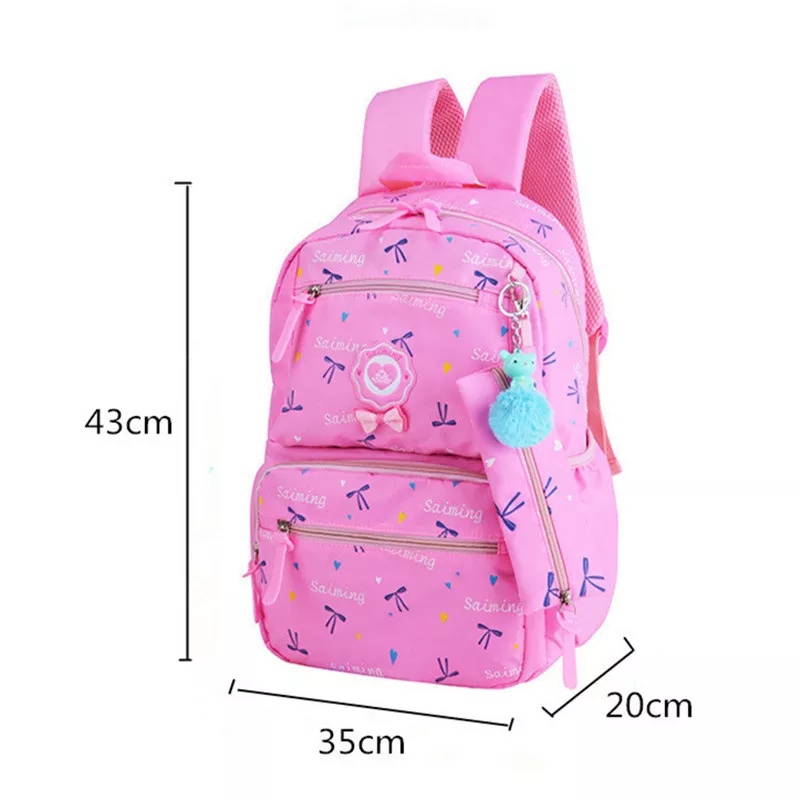 Tas Ransel Sekolah Anak Perempuan TK SD SMP Motif Saiming Lucu qren