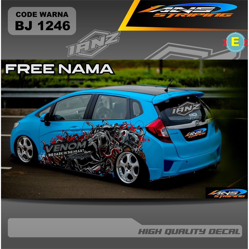 VARIASI STIKER DECAL MOBIL HONDA JAZZ / STIKER DECAL MOBIL AGYA AYLA BRIO / VARIASI STIKER DECAL MOBIL