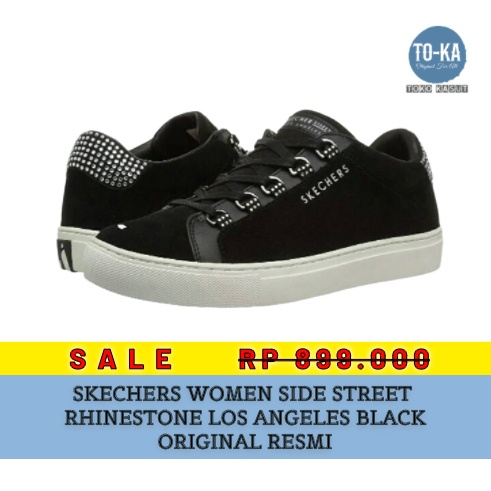 Skechers women side street rhinestone los angeles black