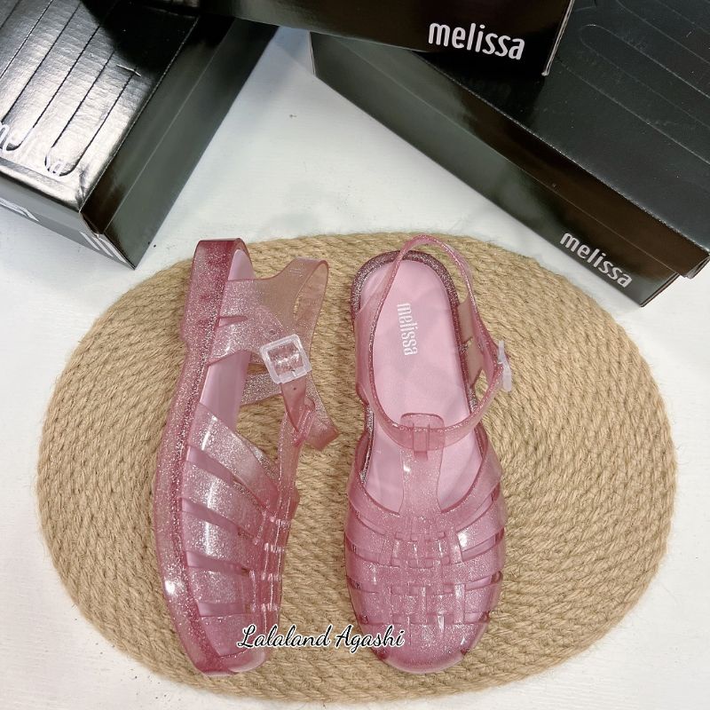 Sepatu Melissa possesion pink glitter/sepatu sandal melissa/sepatu jelly