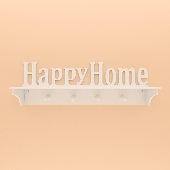 Rak Dinding /pajangan / Gantungan Baju Hijab vintage sweet home HAPPY HOME