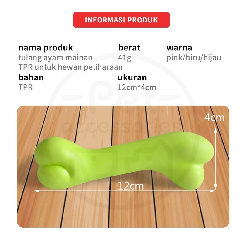 Mainan Gigitan Kucing Anjing Karet Model Tulang Pet Dog Cat Toys