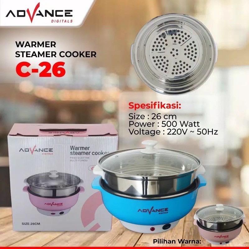 Advance Panci Elektrik Multifungsi C26 Warmer / Steamer / Cooker 26cm