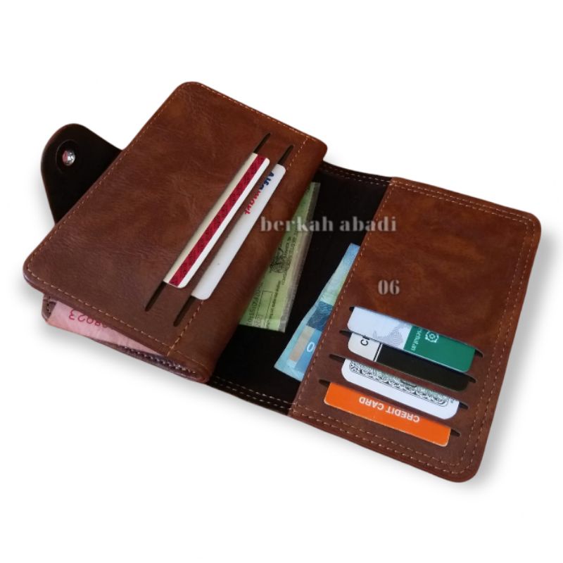 Dompet Kancing Lipat Semi Kulit/Dompet Tanggung 3/4 Lvs