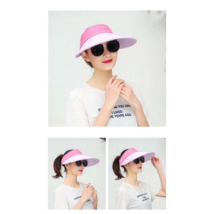 TOPI PANTAI WANITA KOREA VISOR CAP ZUMBA WOMEN HAT KOREA IMPORT OLAHRAGA SPORT W20