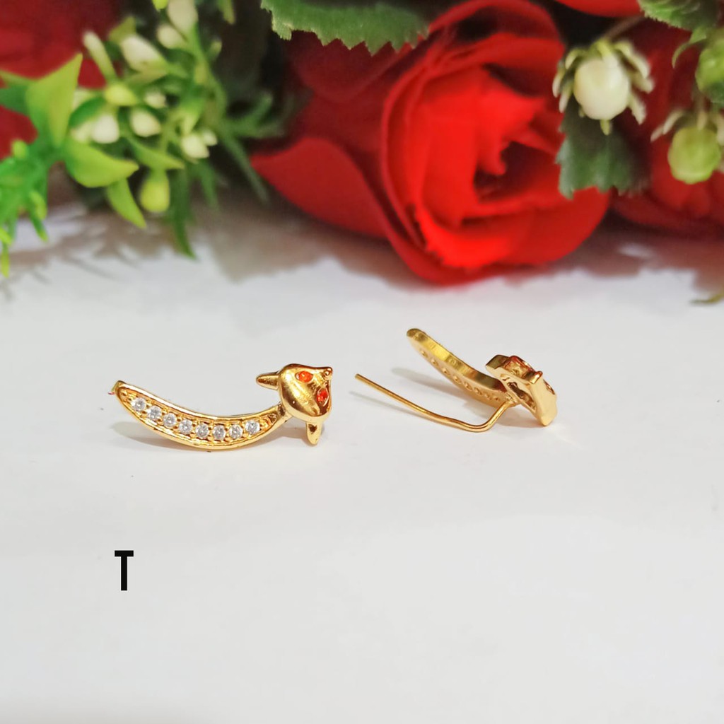 Anting Jalar Tusuk Permata Motif