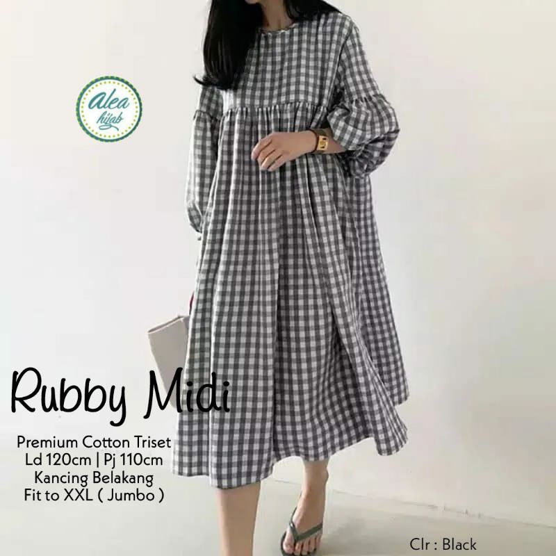 10.4 Ruby midi/tunik midi katun triset kotak by Alea