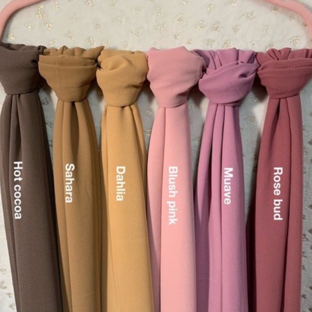 55 Warna Pashmina ceruty BabyDoll 180 x 75 cm full jahit kelim kecil Pashmina lozy pashmina 170 x 75cm