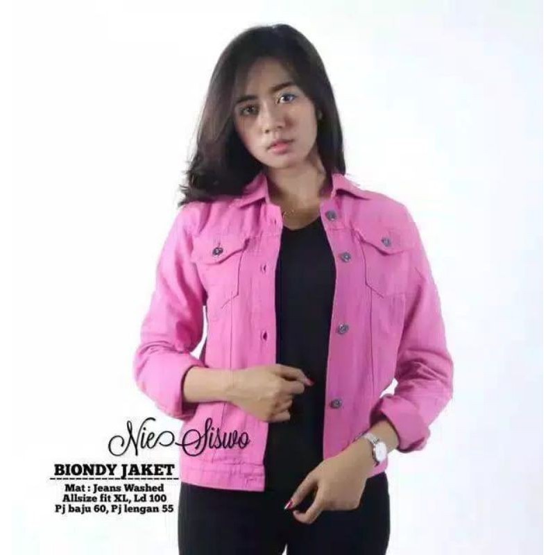 Jaket Biondy Warna Aurora// Jaket Jeans Wanita Promo