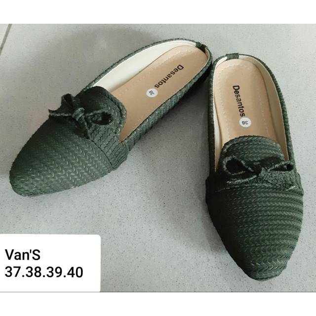 Sandal Slop Desantos Rajut Wanita, realpict, good quality, free box