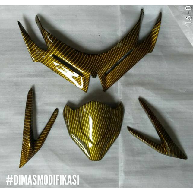 garnish headlamp + visor + winglet vario 125 - 150 led Paket modif carbon vario new 2018 2019 2020