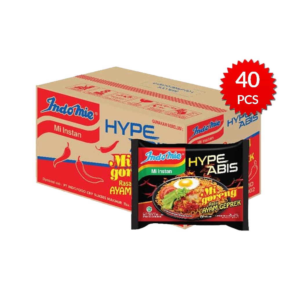 

NOODLES/MIE INSTANT INDOMIE GORENG AYAM GEPREK KEMASAN DUS ISI 40 PCS