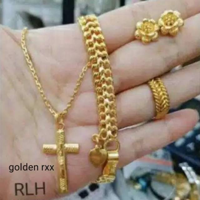 Set emas Penang lapis emas 18k