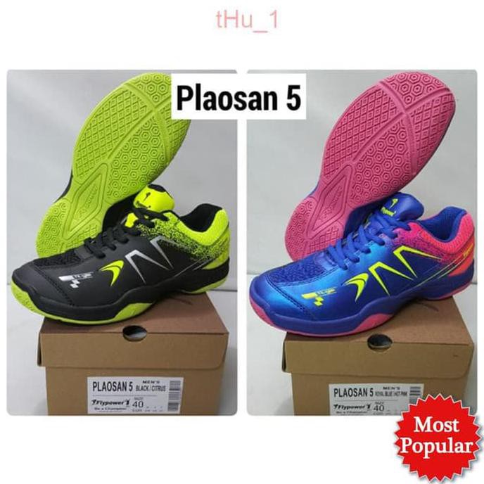 Original Flypower Plaosan 5 Plaosan5 Anak Kids Sepatu Badminton Ukuran