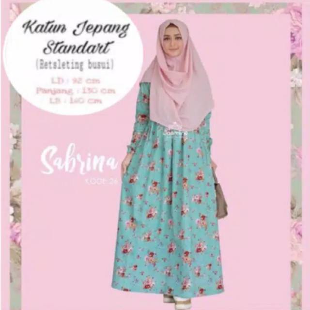 Gamis Katun Jepang Motif Bunga Ukuran standart  Shopee 