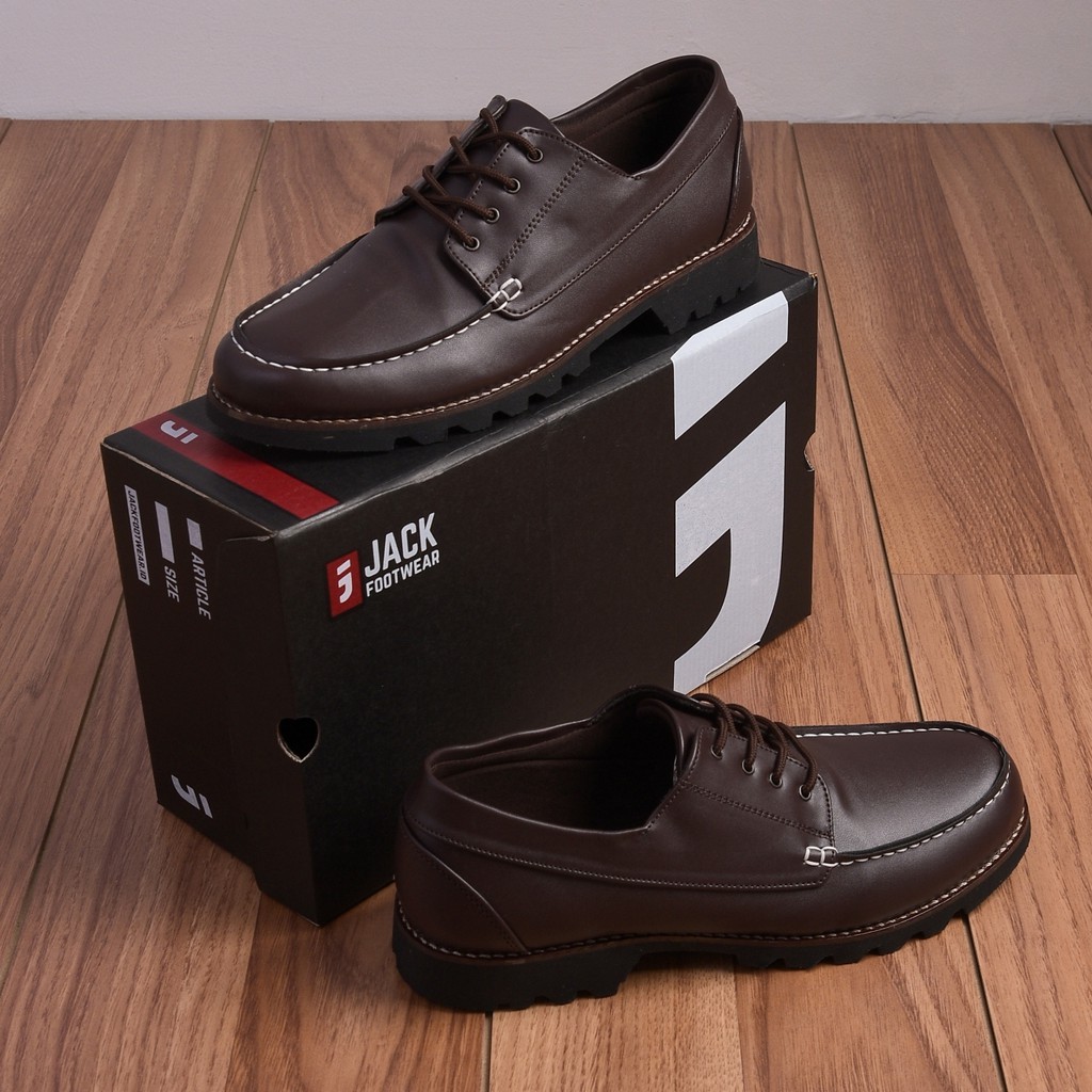 Brighton Brown | Sepatu Pantofel Klasik Formal Pria Cowok Lokal Ori Original Footwear | FORIND Jack