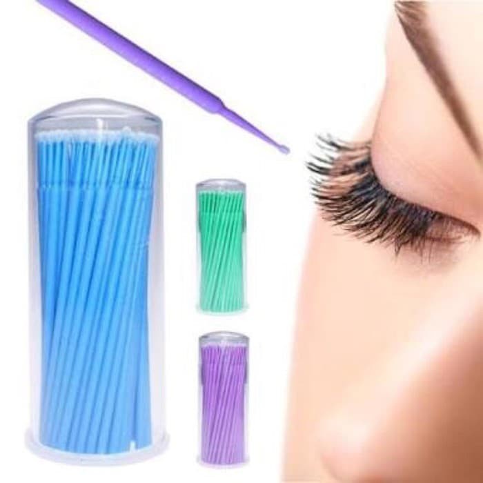 MICROBRUSH TABUNG SPATULA EYELASH EXTENSION  ISI 100pc