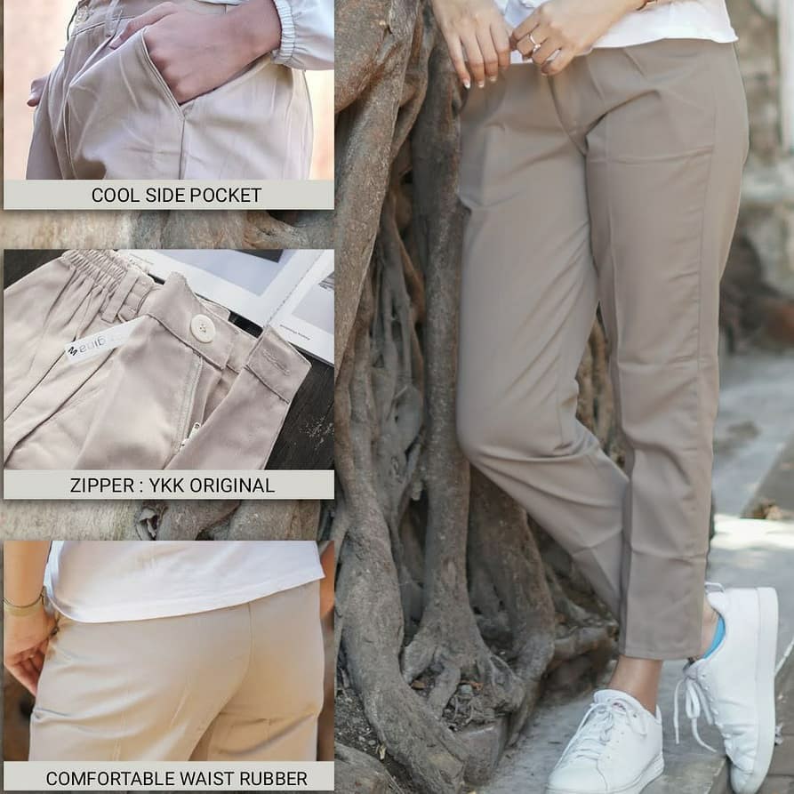 IVORY/CREAM - JUMBO Baggy Pants Premium American Drill Impor - XL, XXL, 4L, 5L, 6L, 7L, L8, L9, L10