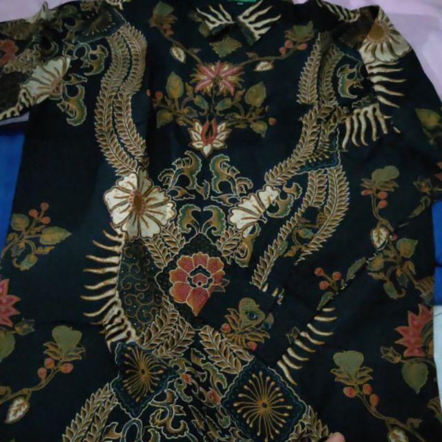 Manunggal Cabut Sogan Kemeja Batik Pria Katun Cabut Primisima Full Furing