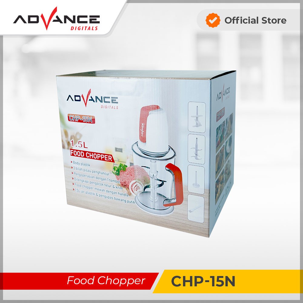 Advance 1.5L food Chopper Elektrik CHP-15N Multifungsi |Garansi Resmi Advance 1 Tahun