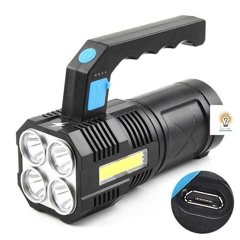 Senter COB Senter Multifunction Super Terang 4LED+COB/1LED+COB