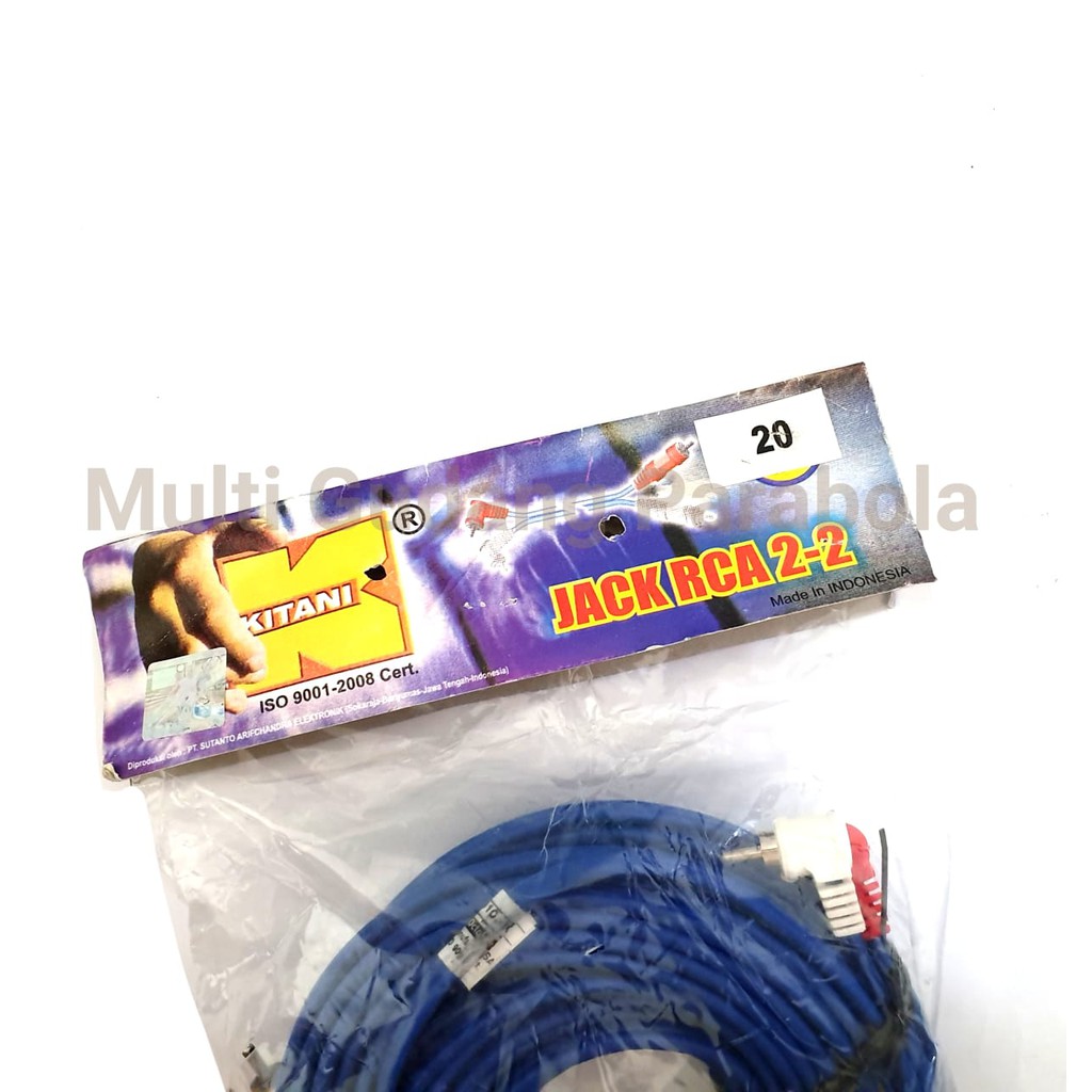 Kabel Kitani RCA Audio 2 in 2 Panjang 20 M High Quality Super Murah