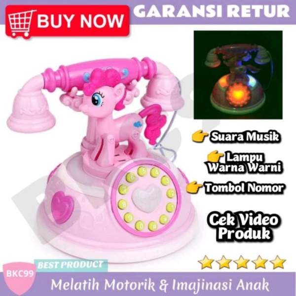E4 Mainan Anak Perempuan Telepon HP Pony Unicorn Mainan Anak Murah Murah