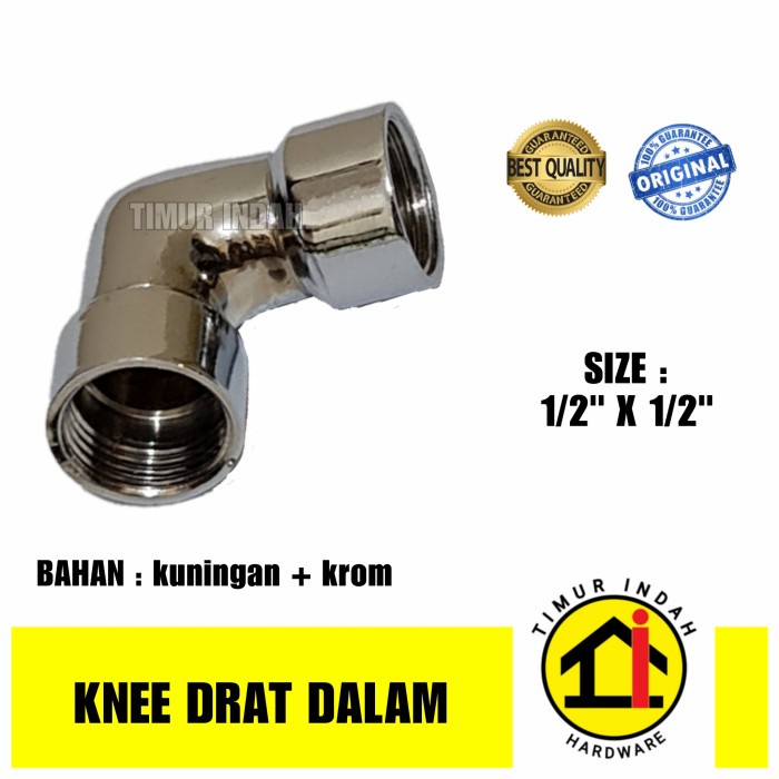 Knee Drat Dalam 1/2" x 1/2" - KROM