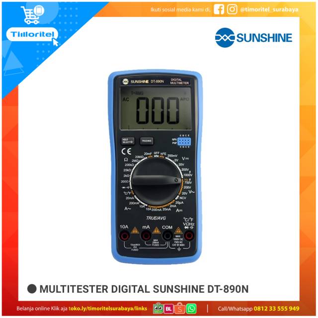 MULTITESTER DIGITAL SUNSHINE DT-890N
