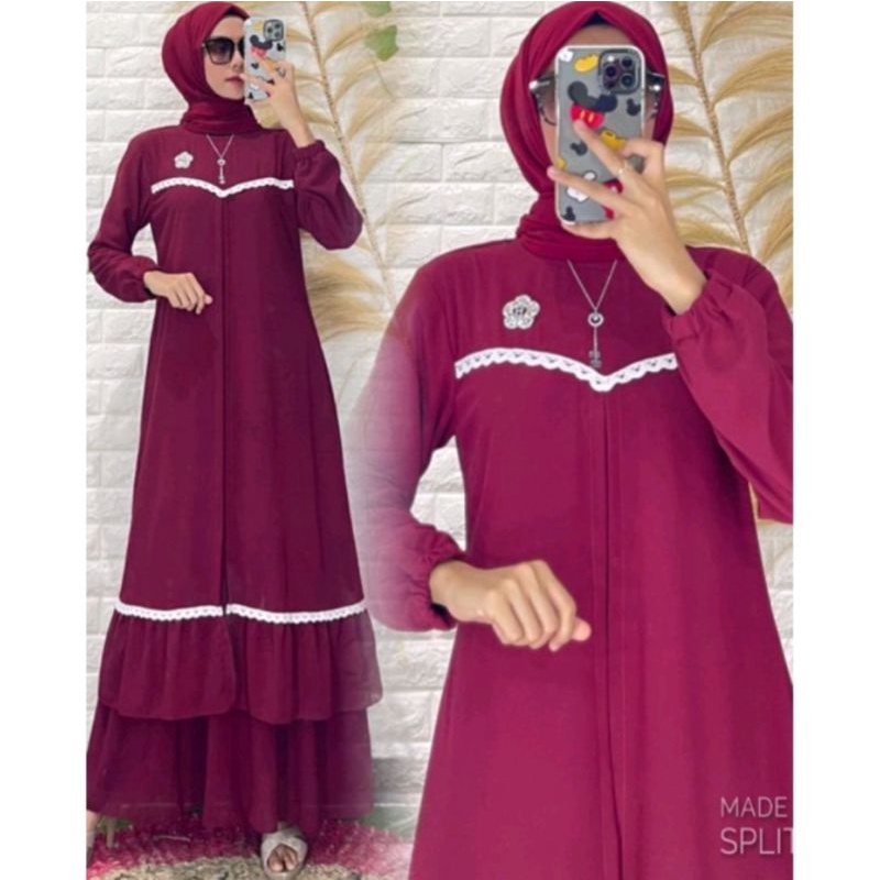 GAMIS ROMPI GAMIS RUFFLE GAMIS TERBARU TEEMURAH KOMBINASI POLOS RENDA KEKINIAN
