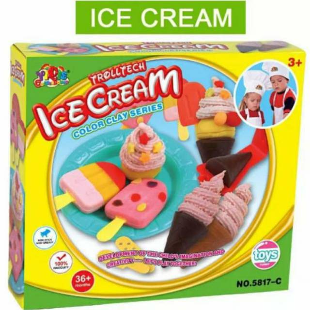  Mainan  Anak Play Dough Ice  Cream  Clay Seri Es Krim 