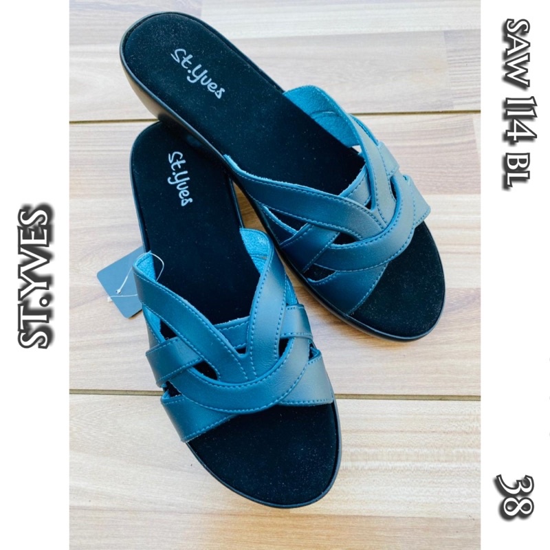 sandal hak saw 114biru