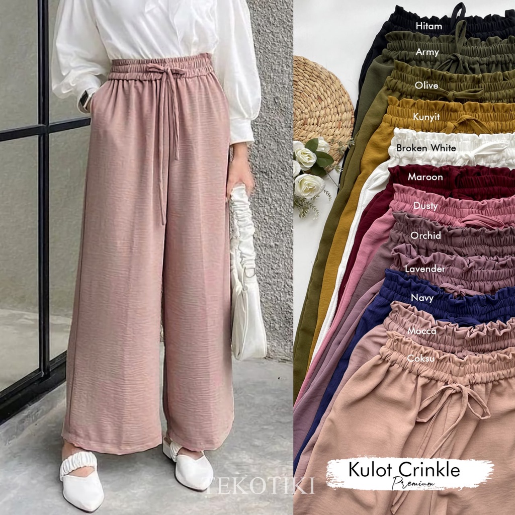 TERBARU KULOT CRINKLE AIRFLOW KEKINIAN // BAHAN CRINKLE AIRFLOW PREMIUM