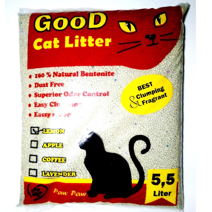 Pasir Kucing GOOD Bentonit Gumpal Wangi 5L