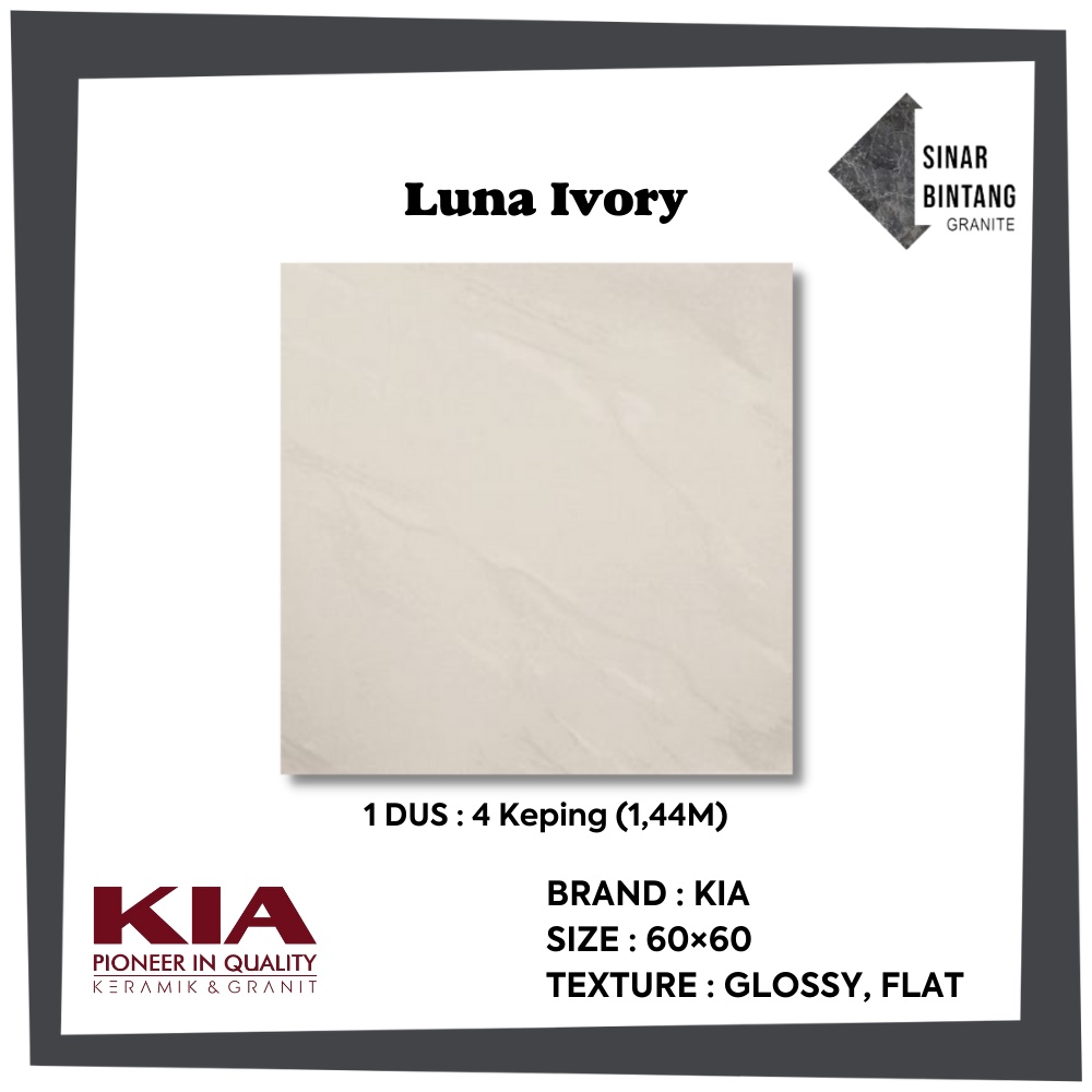 Granit 60X60 | Granit Lantai Luna Ivory KIA
