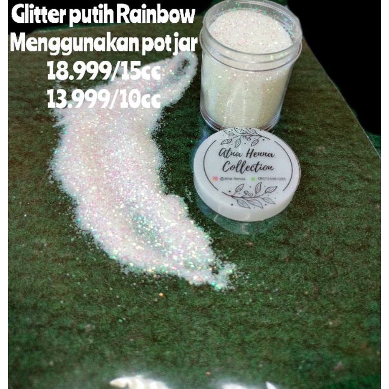Glitter Henna Putih Rainbow / perlengkapan Henna / serbuk rainbow