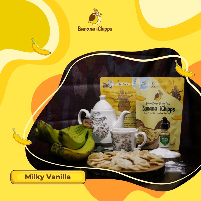 

Keripik Pisang iChipps 180gr Milky Vanilla with SUGAR LEAF STEVIA