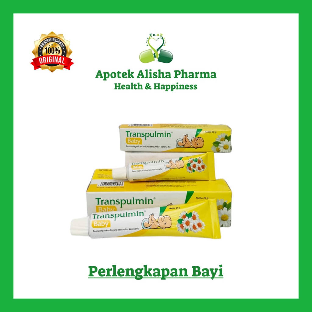 Transpulmin Baby Balsam 10/20gr-Transpulmin Balsem Bayi Meringankan Flu/Pilek/Batuk/Kembung/Masuk Angin/Balsem Bayi Transpulmin