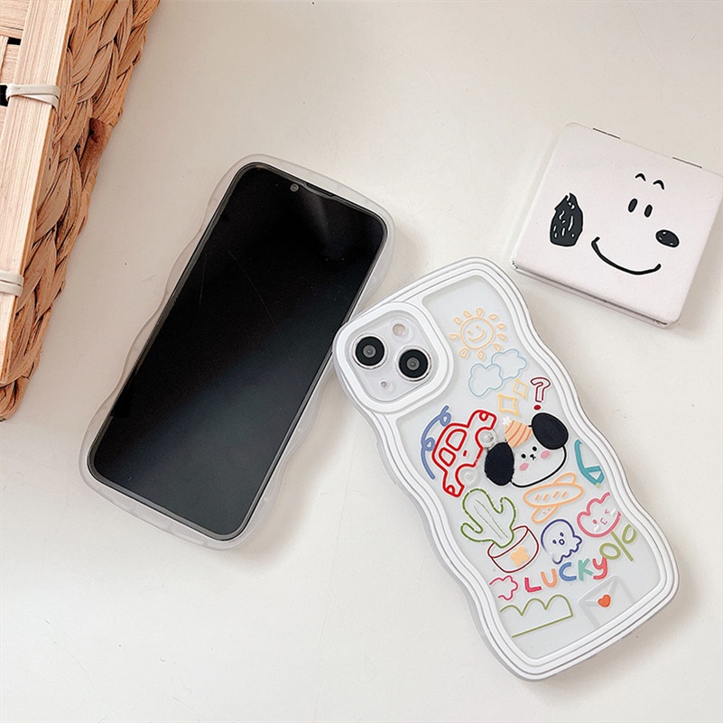 Soft Case Silikon Transparan Motif Anjing Lucu Untuk iPhone 13 12 11 Pro Max X Xr Xs Max SE 8 7 6 6s Plus