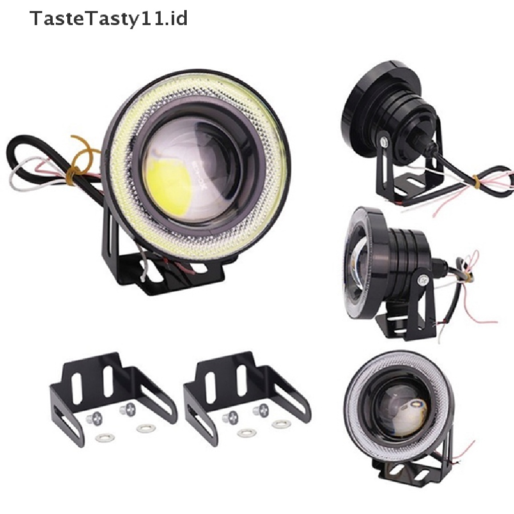 (Tastetasty) Lampu Led Cob 2.5 &quot;15W Angel Eyes Warna Putih Untuk Drl / Fog Lamp Mobil