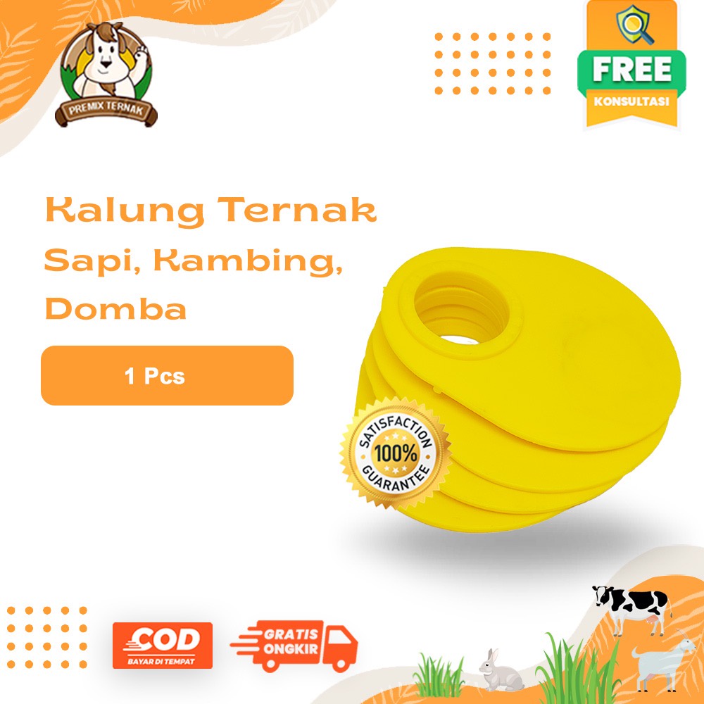 NECK TAG KAMBING FREE TALI TINGGAL PASANG - NECKTAG Penanda Kalung penanda nomor untuk Ternak Kambing Domba Sapi